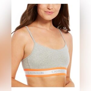 Calvin Klein | Grey Bralette w Orange Band